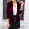 Autumn Velvet Blazers Casual Office Ladies Button Long Sleeve Business Korean Blazers WDC9740
