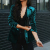 Autumn Velvet Blazers Casual Office Ladies Button Long Sleeve Business Korean Blazers WDC9740