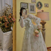 Autumn Vintage Floral Dress Women French Style Bow Elegant Party Midi Dress Female Korean Chiffon Sweet Fairy Dress 2022