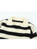 Autumn Vintage Knitted Stripe Pullover Sweater Women Lapel Collar Soft Warm Simple School Sweaters Female Casual Tops