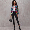 Autumn Vintage Newspaper Print Suit Women 2023 Casual Blazers Coat Spring Top Jacket Elegant Lady Stylish Streetwear