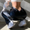 Autumn Vintage Women's Pants Elegant Black Faux Leather High Waist Skinny Pants Ladies Casual Trousers Capris Streetwear