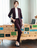 Autumn Wine Black Woman Suit Skirt Jacket Elegant Long Sleeve Slim Blazer Skirt 2 Pieces Work Office Skirt Suit Female Sets 4XL