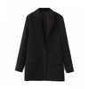 Autumn Winter Baggy Notched Collar Lady Coat Kurtki Damskie Women Casual Solid Blazers Single Breasted Jacket Outerwear
