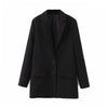Autumn Winter Baggy Notched Collar Lady Coat Kurtki Damskie Women Casual Solid Blazers Single Breasted Jacket Outerwear