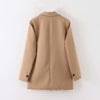Autumn Winter Baggy Notched Collar Lady Coat Kurtki Damskie Women Casual Solid Blazers Single Breasted Jacket Outerwear