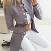 Autumn Winter Blazer Jacket Women Casual Single Breasted Pocket Blazer Outer Long Sleeved Office Lady Women Blazers And Jackets