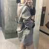 Autumn Winter Casual 2 Piece Set Woman Vintage Plaid Single-breasted Long Sleeve Lapel Blazer Jacket + High Waist Skirt Suit