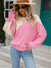 Autumn Winter Casual Pullover Women Loose Patchwork Knitted Sweaters Vintage Bat Sleeve Knitwear Female Elegant O Neck Jumpers