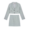 Autumn Winter Clothes 2023 Women Elegant Wool Jacket +mini Skirt Two Piece Set Korean Ladies Outfits