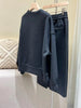 Autumn Winter Embellished O-neck  Cotton Spandex Tracksuit