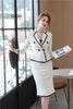 Autumn Winter Formal Women Business Suits with Skirt and Jackets Coat  Fabric OL Styles Professional Blazers