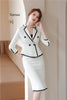 Autumn Winter Formal Women Business Suits with Skirt and Jackets Coat  Fabric OL Styles Professional Blazers
