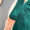 Autumn Winter Green/Black Velvet Long Dress Women Sexy V-Neck High Waist Bodycon Party Vestido Female Slim Maxi Robe Fashion