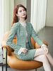 Autumn Winter Green Plaid 2 Two Piece Set Women Business Casual Skirt and Jacket Office Ladies Formal Tweed Skirt Suits