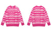 Autumn Winter Knitted Mohair Striped Sweater Men Women Casual Loose Jumpers Sweaters 2023 Harajuku Pullover Korean Teens