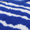Autumn Winter Knitted Mohair Striped Sweater Men Women Casual Loose Jumpers Sweaters 2023 Harajuku Pullover Korean Teens