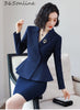 Autumn Winter Ladies Office Formal Women Business Suits with Skirt and Jackets Coat  Fabric Blazers Set OL Styles