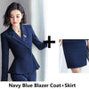 Autumn Winter Ladies Office Formal Women Business Suits with Skirt and Jackets Coat  Fabric Blazers Set OL Styles