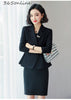 Autumn Winter Ladies Office Formal Women Business Suits with Skirt and Jackets Coat  Fabric Blazers Set OL Styles