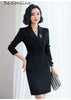 Autumn Winter Ladies Office Formal Women Business Suits with Skirt and Jackets Coat  Fabric Blazers Set OL Styles