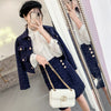 Autumn Winter Long Sleeve Jacket Coat Blazer Plaid Tweed Mini Skirt Suits Women 2 Pieces Sets Elegant Office Ladies Outerwear