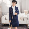 Autumn Winter Long Sleeve Jacket Coat Blazer Plaid Tweed Mini Skirt Suits Women 2 Pieces Sets Elegant Office Ladies Outerwear