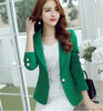 Autumn Winter New Fashion Blazers Clothes Solid Women Woking Wear Long Sleeve Single Button Notched Collar Ladies Coats 62740