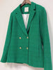 Autumn Winter SAND* Blazer Women Solid Tweed Office Lady Green Blazer Spring Casual Dailywearing Female Coat
