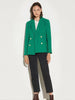 Autumn Winter SAND* Blazer Women Solid Tweed Office Lady Green Blazer Spring Casual Dailywearing Female Coat