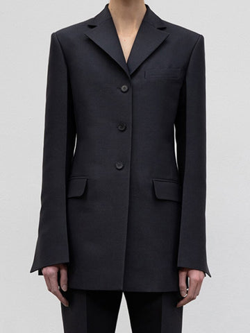 Autumn Winter Suit Collar Single-breasted Pocket Women Casual Long-sleeved Blazer Suit