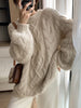 Autumn Winter Oversized Knitted Sweater Casual Twisted Women Pullover Vintage Loose Long Sleeve Knitwear Female O Neck Jumpers