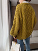 Autumn Winter Oversized Knitted Sweater Casual Twisted Women Pullover Vintage Loose Long Sleeve Knitwear Female O Neck Jumpers