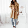 Autumn Winter Solid Loose Blazer Overcoat Elegant Casual Office Woolen Cardigan Lapel Double Breasted Jacket Outwear