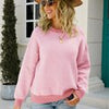 Autumn Winter Striped Pullovers Casual Women Knitted Sweaters Loose Vintage Long Sleeve Knitwear Female O Neck Sweaters