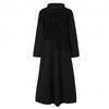 Autumn Winter Women Dress Turtleneck Long Sleeve Patchwork Plush Irregular Hem Maxi Dress Plus Size 4XL Warm Clothes