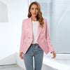 Autumn/Winter Women's Fitted Houndstooth Jacket Casual Long Sleeve Blazer Office Lady Warm Business Top Cardigan Woman Outfits