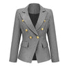 Autumn/Winter Women's Fitted Houndstooth Jacket Casual Long Sleeve Blazer Office Lady Warm Business Top Cardigan Woman Outfits