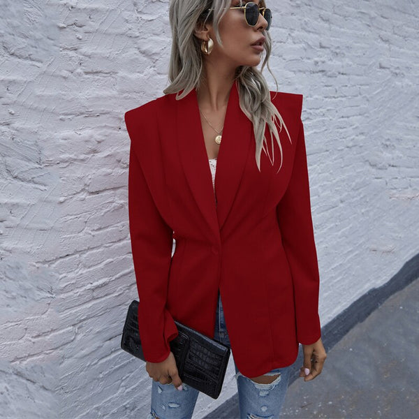 Autumn Winter Women's Long Sleeve waistcoat Suit blazers 2022 New OL Elegant coats Slim Jacket Office Lady womens black blazer