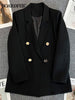 Autumn Women Blazer Double Breasted Suit Jacket Loose Office Suit Jacket Korean Version 2023 Winter Casual Office Coats