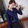 Autumn Women Blouse with Bow And Skirt Sets 2 Pieces OL Styles Casual Slim Tops Formal Professional Suits Shirt Oversize
