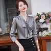 Autumn Women Blouse with Bow And Skirt Sets 2 Pieces OL Styles Casual Slim Tops Formal Professional Suits Shirt Oversize