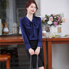 Autumn Women Blouse with Bow And Skirt Sets 2 Pieces OL Styles Casual Slim Tops Formal Professional Suits Shirt Oversize