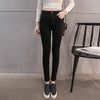 Autumn Women High Waist Jeans Casual Denim Skinny Warm Jeans Pencil Pants casual skinny denim pants slim female trousers
