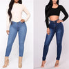 Autumn Women Jeans Casual Mid Waist Push Up Stretch Thin Washable Zipper Skinny Female Pencil Pants 2022 Street