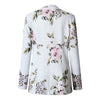 Autumn Women Ladies 3/4 Sleeve Blazer Retro Floral Print Cardigan Jacket Open Front
