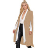 Autumn Women Long Cloak Blazer Coat Office Ladies Cape Cardigan Jacket Slim Office  Suit Casual Solid Outerwear Manteaux Long