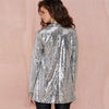 Autumn Women Sequin Blazers Jackets Gold Bling Silver Black Long Sleeve Elegant Suit Coats Night Club Glitter Shiny Punk Outwear