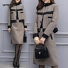 Autumn Women Tracksuits Outfits Femenino Jacket Coat + Skirt 2 Two Piece Set Female Vintage Woolen Suits Sets Clothes