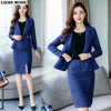 Autumn Women's Jacket and Skirt Ladies Formal Wool Skirt Suits for Women Belt Blazer 2 Piece Sets Office Business Skirts Suit